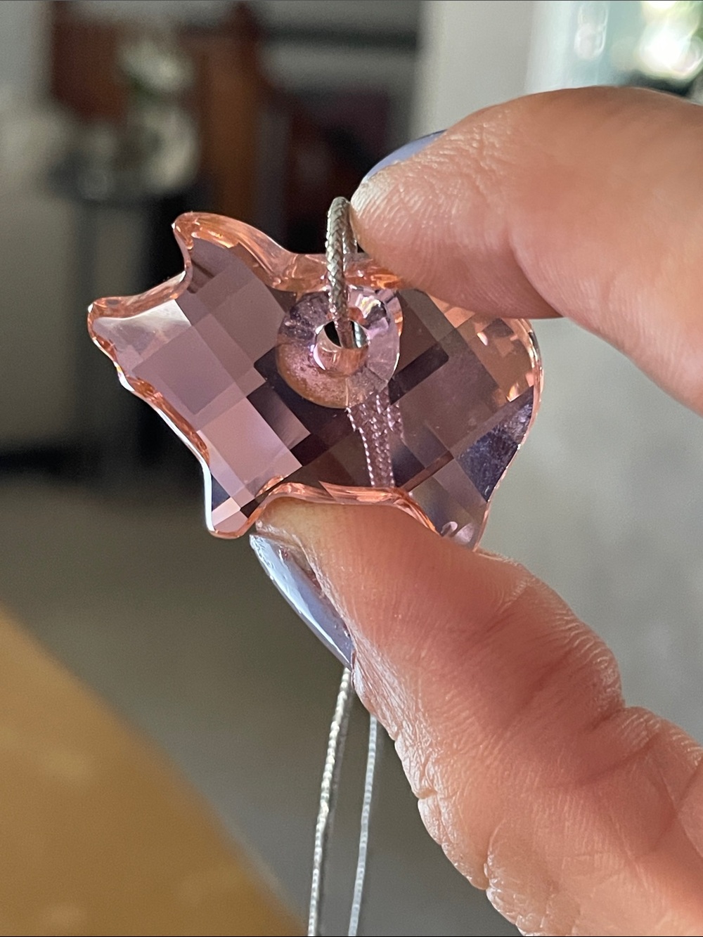 Swavorski Austrian pink crystal “lucky pig”charm/pendant